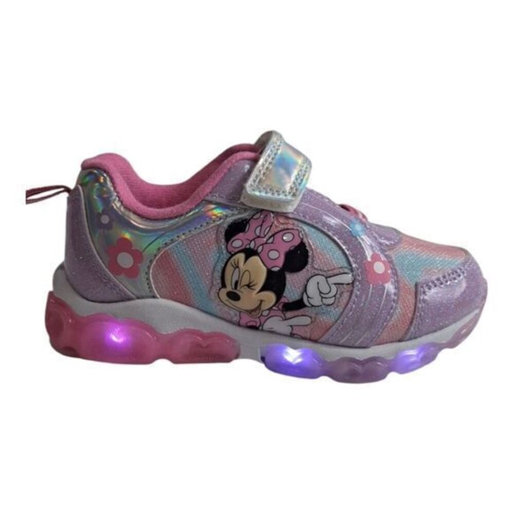Disney shoes for girls sneakers with LED light without laces Pink Size 7 (15cm) - Picture 11 of 16